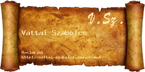 Vattai Szabolcs névjegykártya