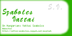 szabolcs vattai business card